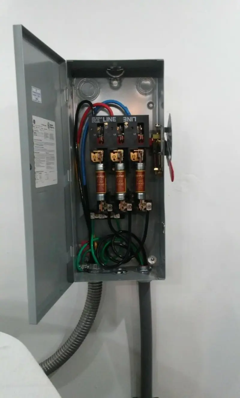 Three-phase disconnect switch installed for Electrical Wiring & Rewiring in Orchard City